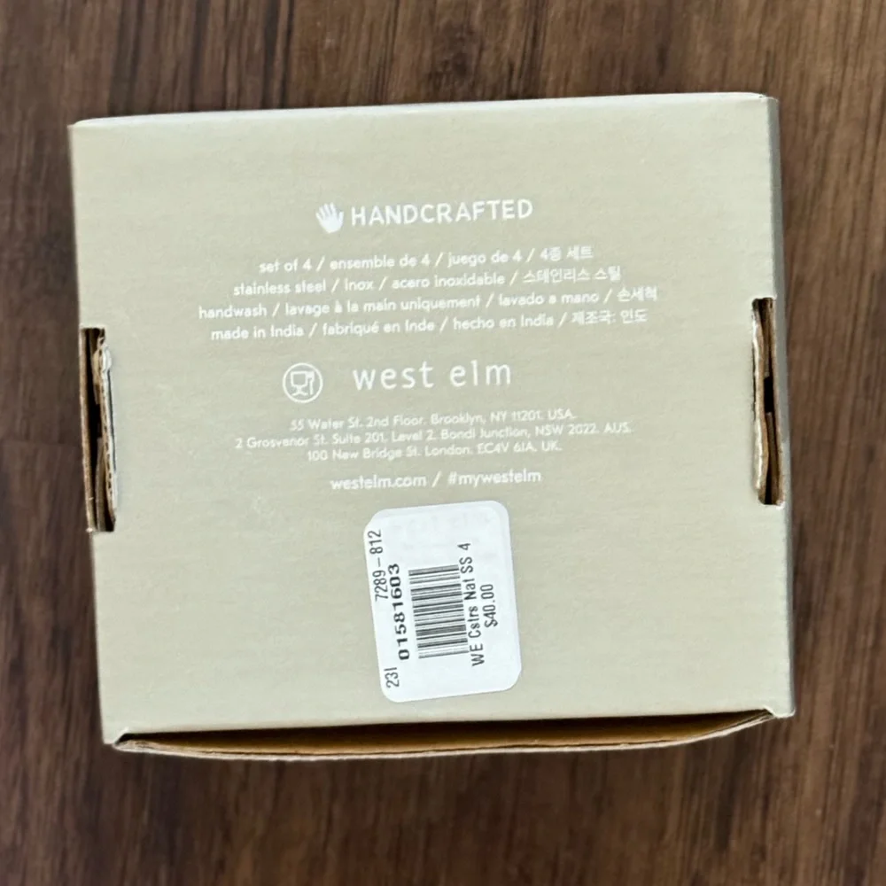 West elm half dipped brass coaster